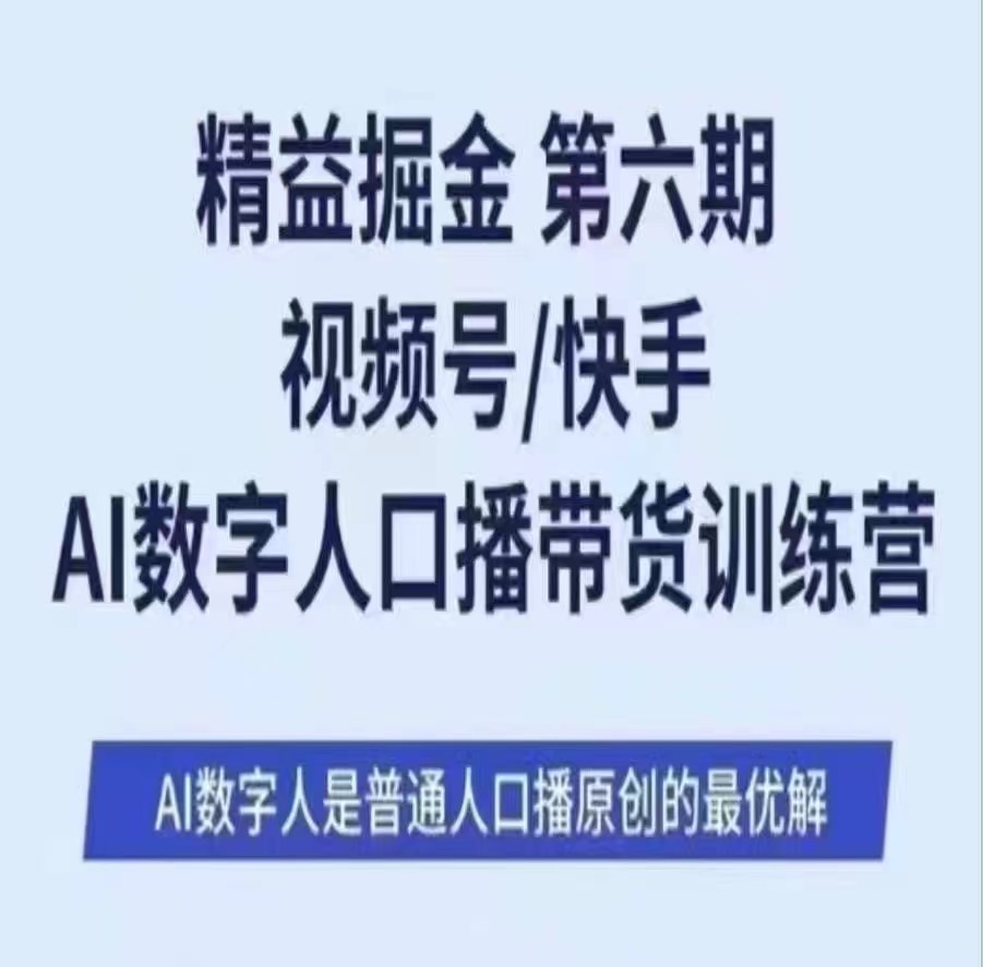 视频号/快手 AI数字人口播带货