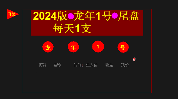 叶梵宸指标2024龙年1号池·每天1支·《专业尾盘出票14:30至59分》简约风格版