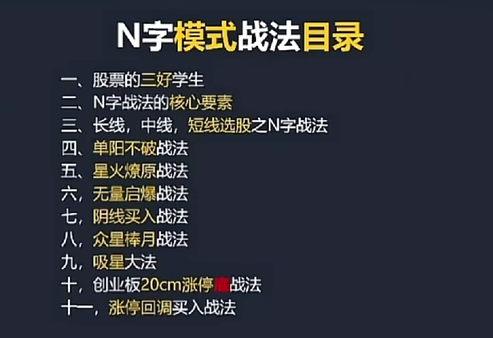 涨停N字战法视频教程 10集