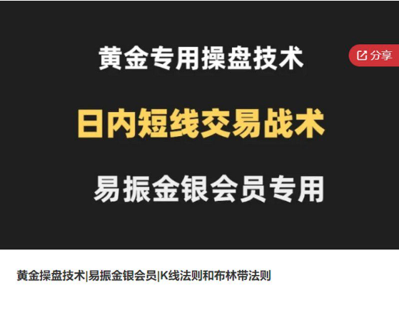 黄金操盘技术，易振金银会员，K线法则和布林带法则